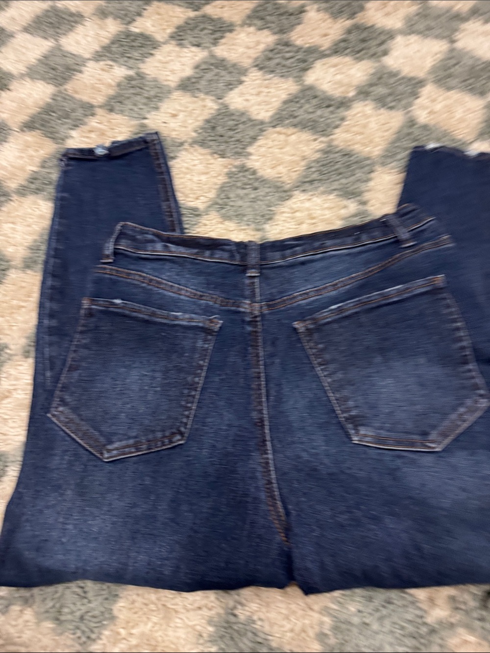 5/$25 Dark Blue Distressed stretchy Jeans - Picture 5 of 7